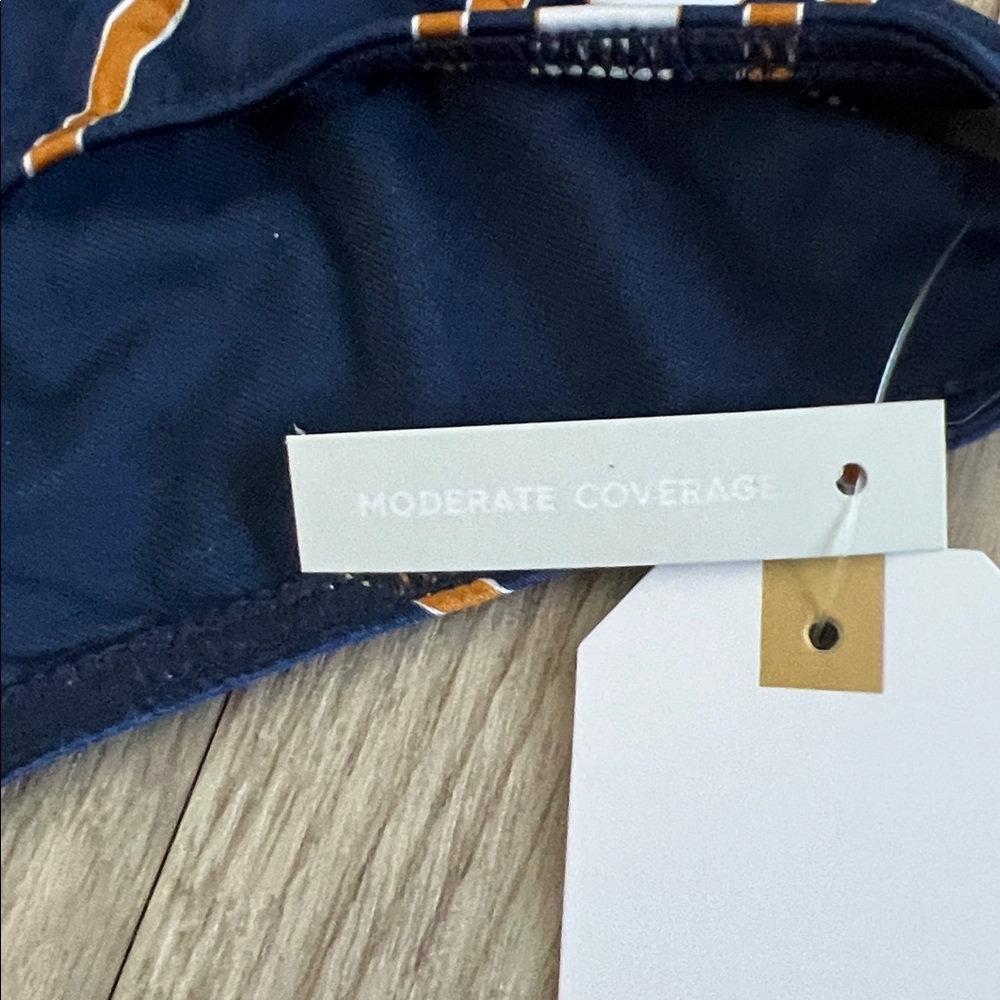 NWT Roxy Navy Striped Moderate Coverage Bikini Bottom. - Picture 7 of 8